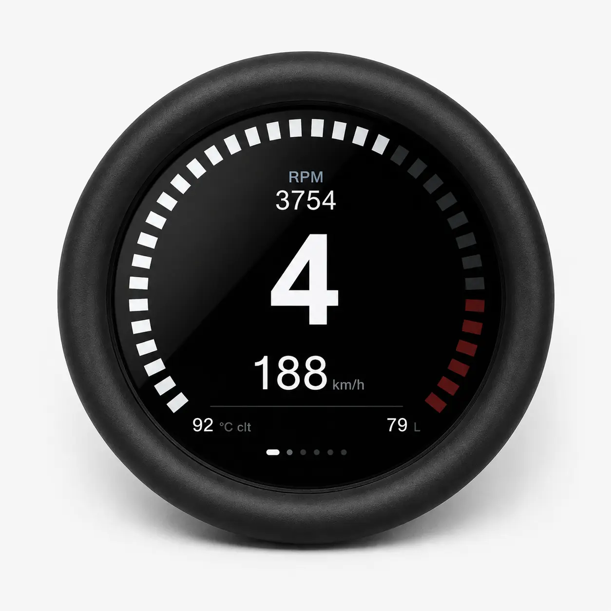 Screen 1 — Gear and tachometer